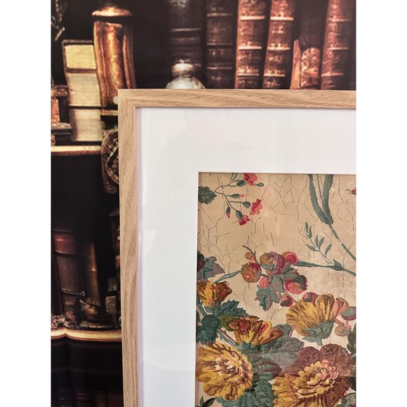 Antique Paul Dumas French Floral Wallpaper Art | Original Framed Behind Glass - Picture 4 of 7
